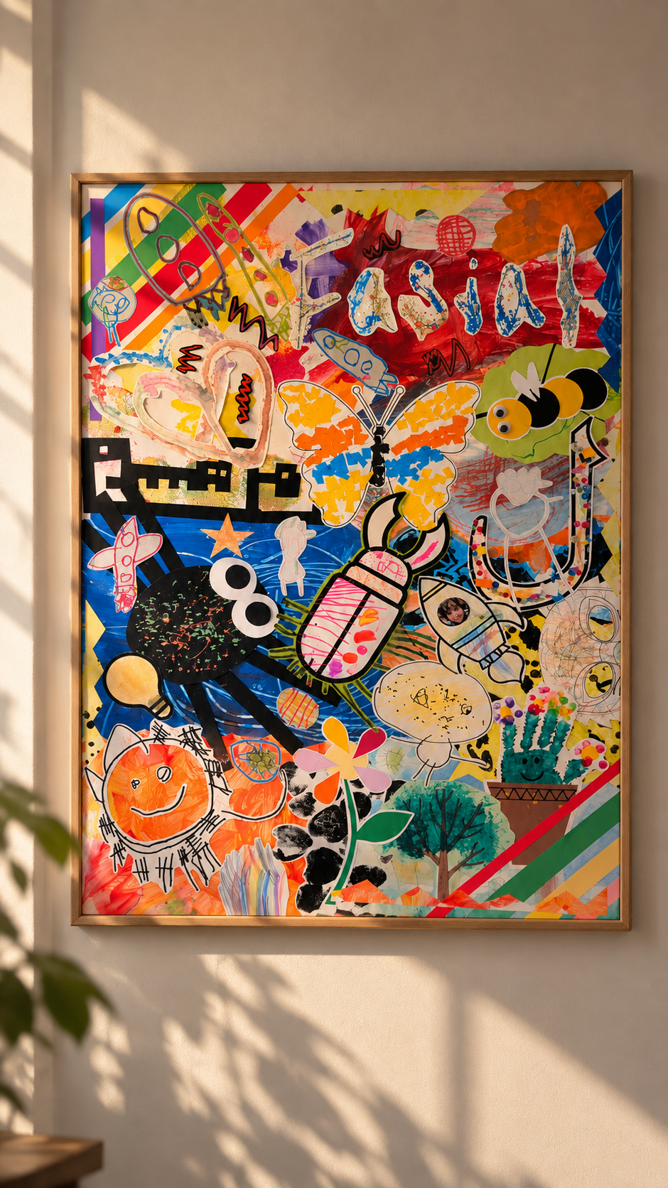 Children's Heirloom Art Collage | Bespoke Artwork Made From Your Child's Drawings & Paintings