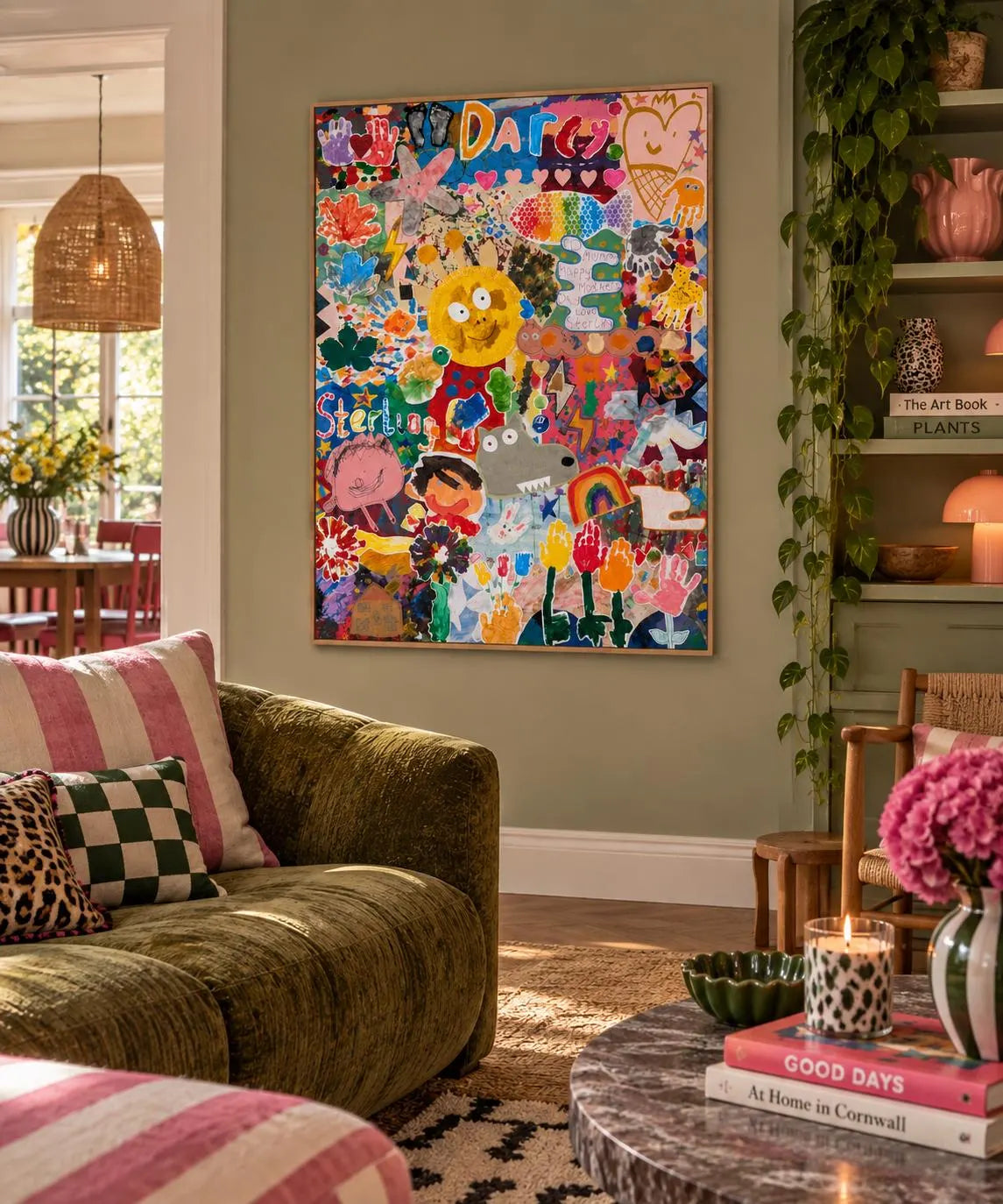 Close up detail of the original artwork by Darcy and Sterling